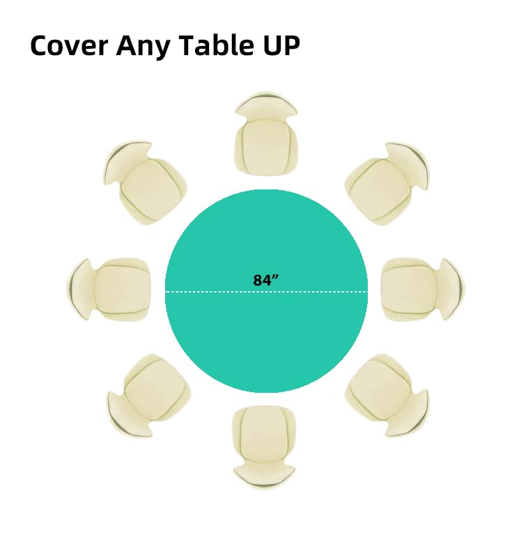 Evershine 12-Pack Heavy Duty Emerald Green Round 84" Plastic Table Covers Tablecloth (Reusable) (Round 84", Emerald Green)