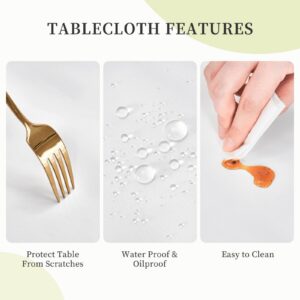 Marble Grey Tablecloth Elastic Fitted Edge Table Cloth Rectangle Table Cover Washable Reusable for Kitchen Dining Picnic Party 50 X 20