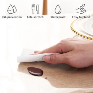 36x60 Inch Clear Table Cover Protector 1.5mm Thick PVC Water Resistant Rectangle Plastic Non-Slip Table Pad for Wooden Table Kitchen Dining Room