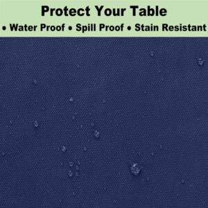 Plastic Navy Blue Tablecloths 3 Pack Disposable Table Covers 54" x 108" Deep Blue Table Cloths PEVA Party Tablecovers for Parties Picnic Birthday Wedding Banquet, Fits 6 to 8 Foot Rectangle Tables