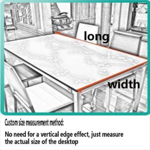 Table Cover Protector XXIOJUN Transparent Tablecloth Protector with Plant Pattern, PVC Waterproof/Oil-Proof Rectangle Plastic Clear Sheet Table Cover, Kitchen & Dining Room