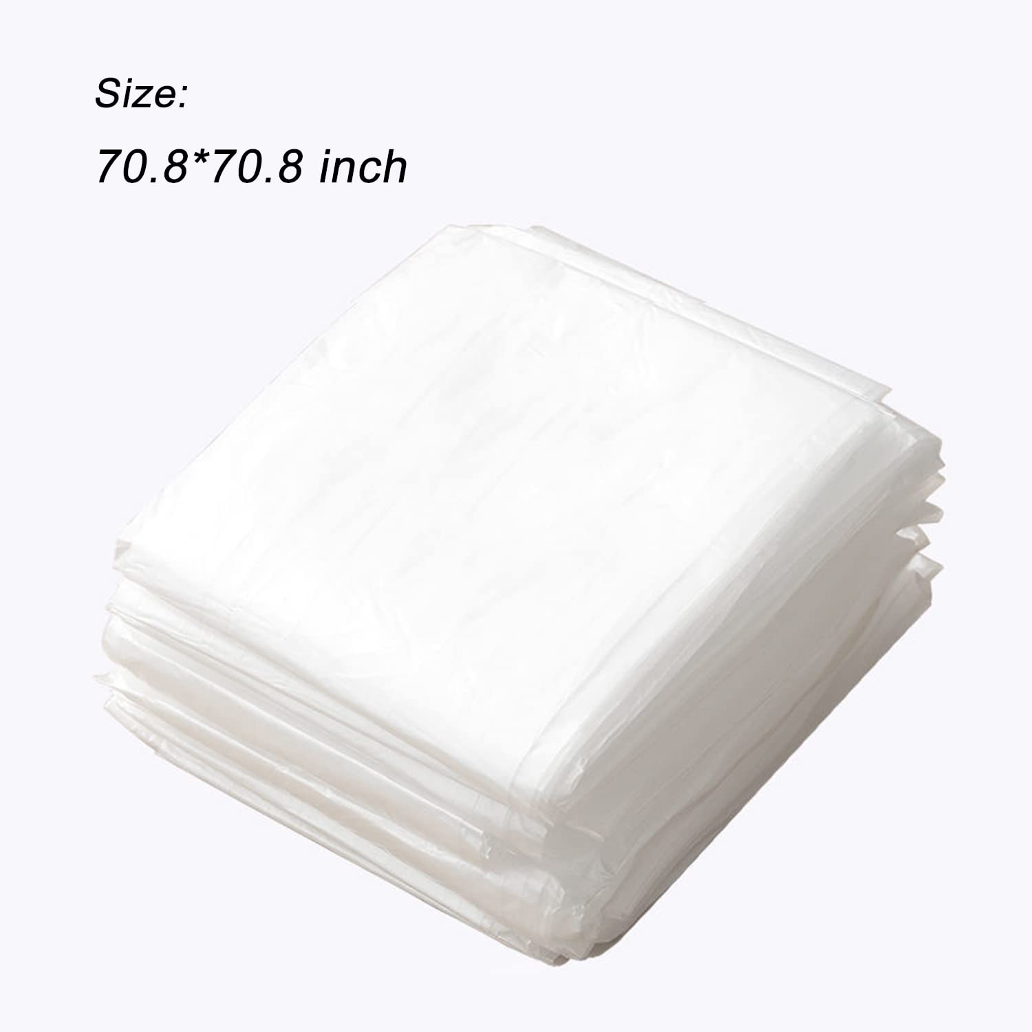 OULIGET Plastic Table Cloth,Plastic Party Table Cover,Disposable Plastic Table Cloth,Disposable Square Table Cover,White,8 Pieces,70.8 Inch.