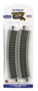 bachmann ho scale bulk ez-track w/nickel silver rail 22in radius curve (1)