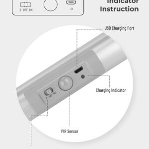 Joyzy 2 Pack Closet Lights Motion Sensor Closet Lighting with LED, Eye Protection Design for Pantry Light Automatic Wireless Lighting, LED Rechargeable Night Light for Wardrobe Under Cabinet Lights