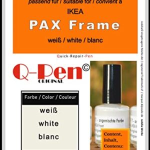 Q-Pen Original Touch-up Paint Pen for Ikea Pax Body/Frame White