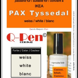 Q-Pen Original Touch-Up Paint for IKEA PAX Tyssedal White - Paint Pen by