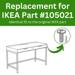 Spare Hardware Parts Desk, Shelf, Drawer, Table, Sideboard, Stand Screw (Replacement for IKEA Part #105021) (Pack of 10)