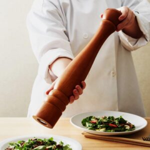 Soro Essentials- 18” Wooden Pepper Grinder- Pepper Mill or Salt Mill Best Pepper or Salt Grinder with an Adjustable Rotor and Easily Refillable Spice Tool Grinder Pepper Grinder for your kitchen