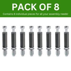 Spare Hardware Parts Cam Lock Fastener Screw (Replacement for IKEA Part #118331) (Pack of 8)