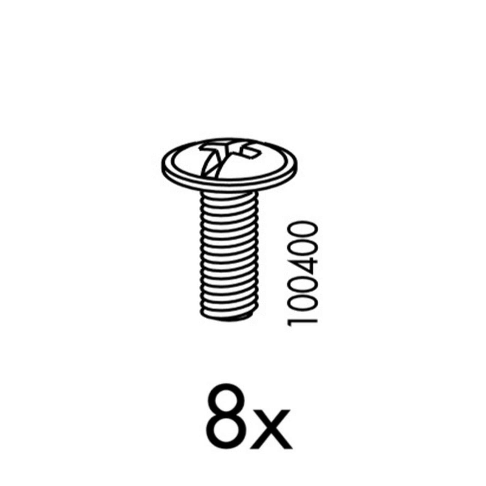 Screws Part # 100400 (8 Pack) Replacement for IKEA Furniture Hardware Fitting