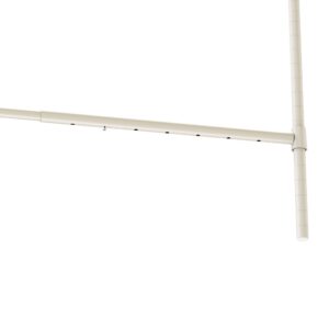 Simple Houseware Adjustable Closet Hanging Rod, White