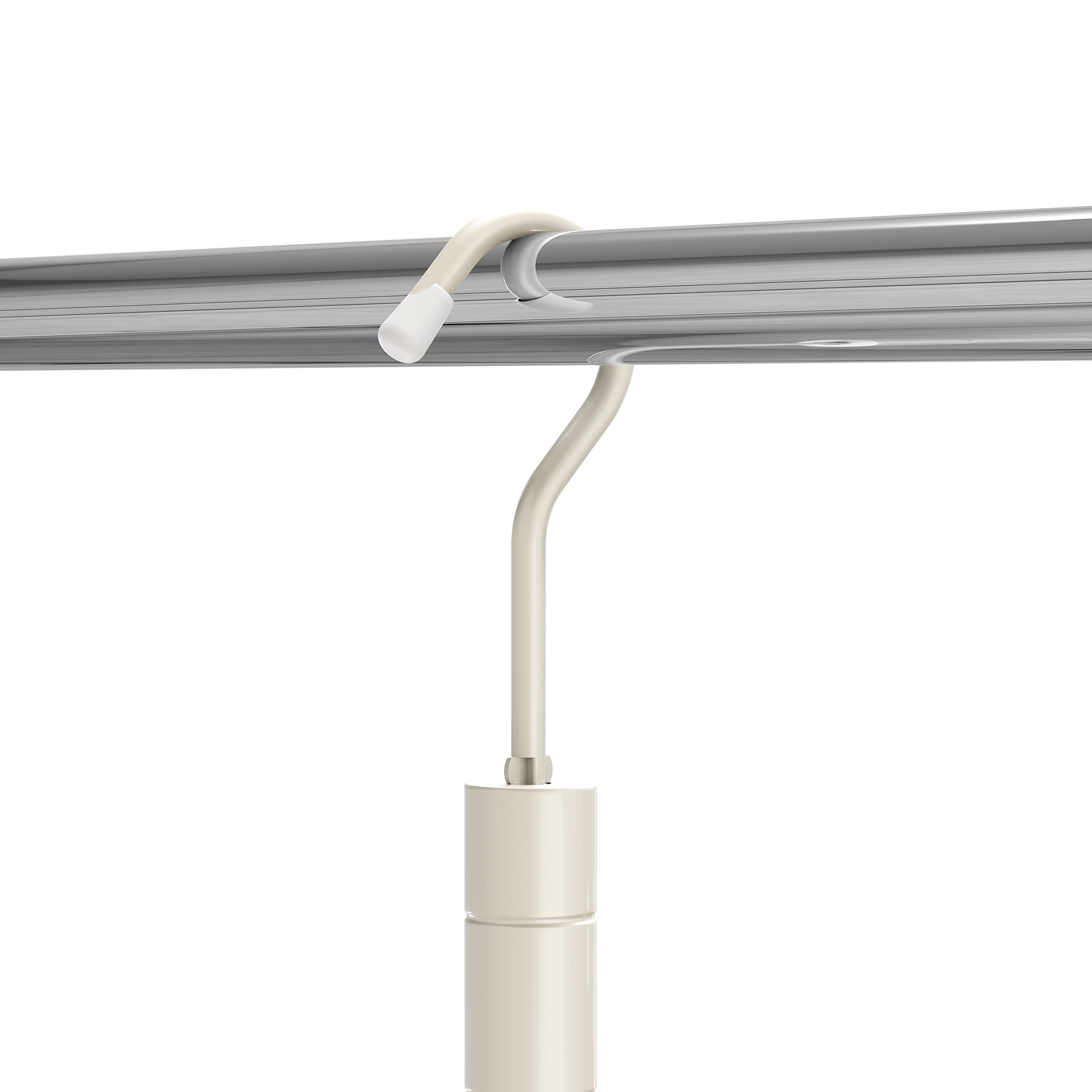 Simple Houseware Adjustable Closet Hanging Rod, White