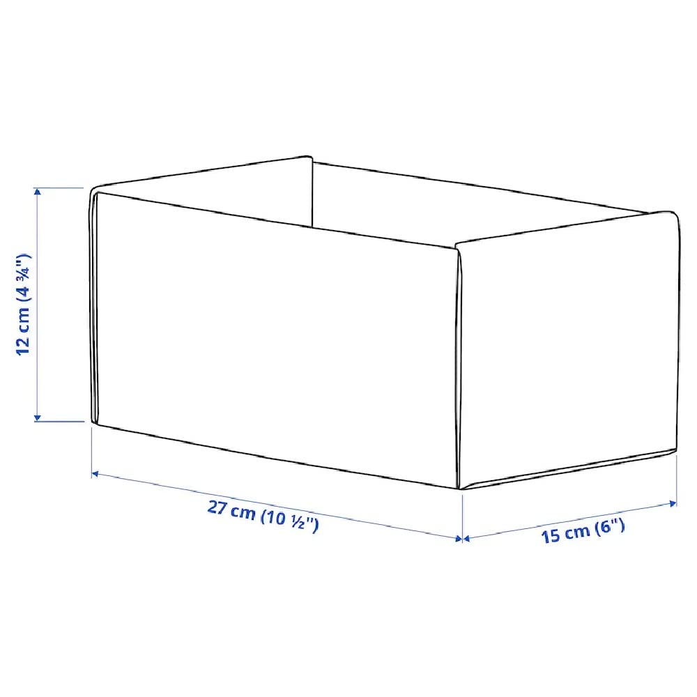 KOMPLEMENT Box, Light Gray 6x10 ½x4 ¾ Inches, 2 Pack