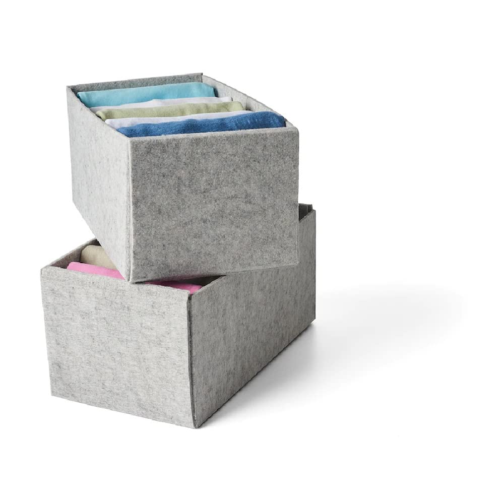 KOMPLEMENT Box, Light Gray 6x10 ½x4 ¾ Inches, 2 Pack