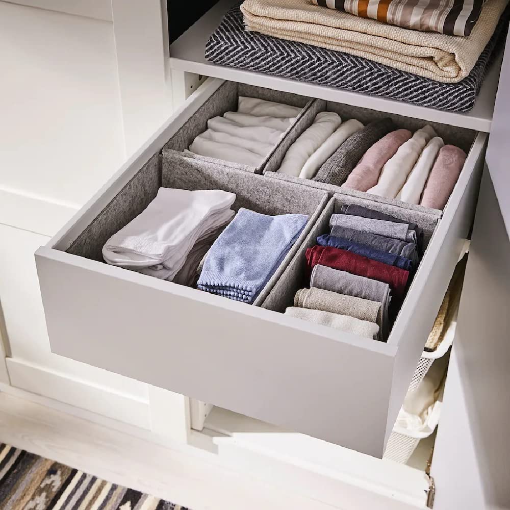 KOMPLEMENT Box, Light Gray 6x10 ½x4 ¾ Inches, 2 Pack