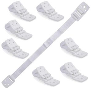 Bébé Earth Anti-Tip Straps (8-Pack) - Baby Proofing & Child Safety Kit, White