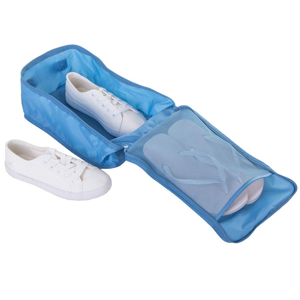 Travel Shoe Bags, Foldable Waterproof Shoe Puches Organizer-Double Layer (Multi-colored4)