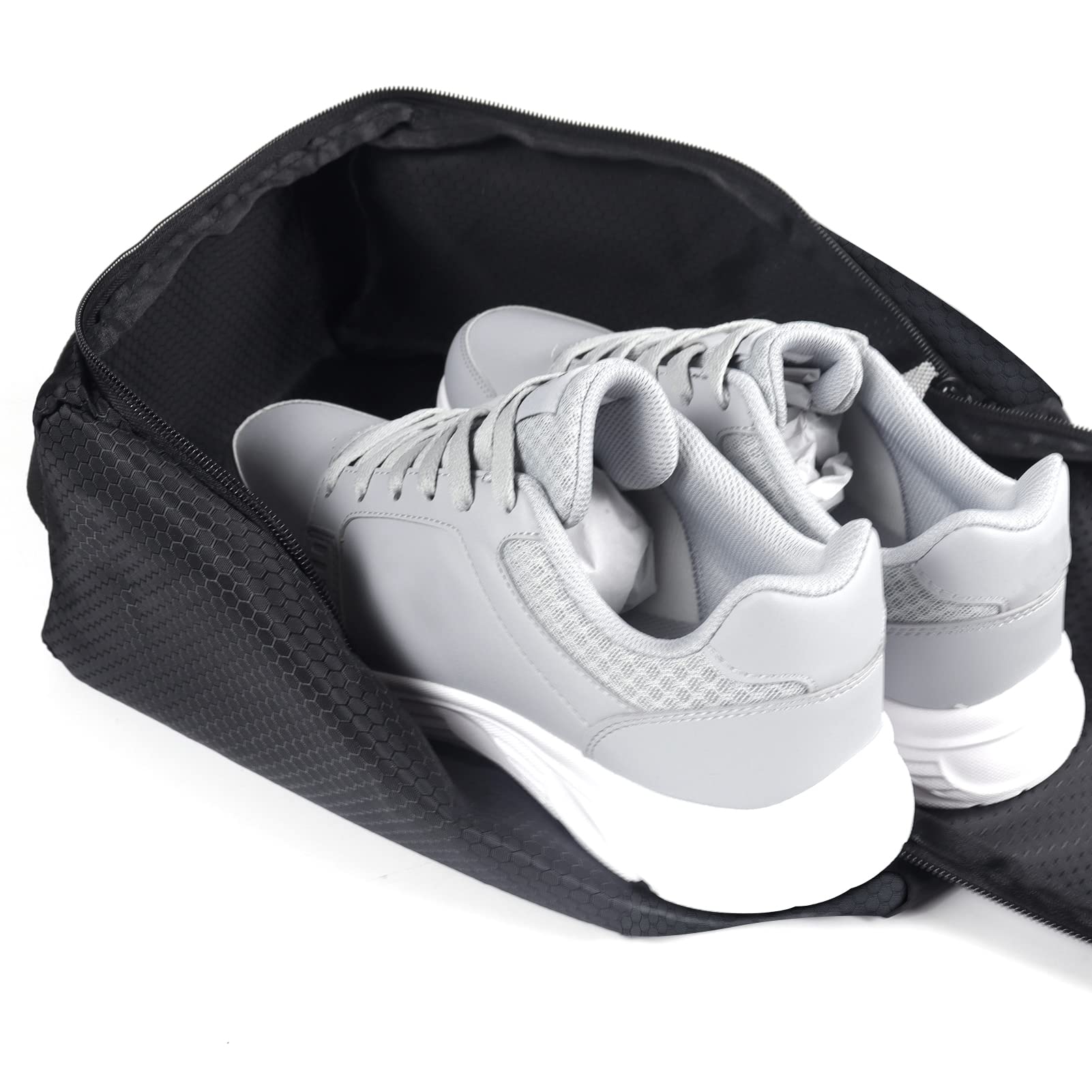 Gloppie Shoe Bags for Travel Shoe Pouch Portable Large Shoes Storage Bag for Men Women Shoe Organizer Shoe Packing Cubes for Travel Gym Sport Must Have for Business Trip Bolsa de Zapatos Black