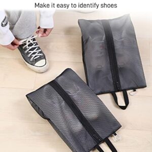 2 Pack Shoe Bags for Travel, Sneaker Bags, Waterproof Travel Shoe Bags with Zipper for Packing, Golf Shoe Dust Bags for Man and Women, X-Large, Black