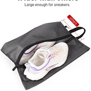 2 Pack Shoe Bags for Travel, Sneaker Bags, Waterproof Travel Shoe Bags with Zipper for Packing, Golf Shoe Dust Bags for Man and Women, X-Large, Black