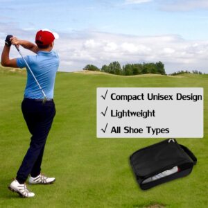 Outdoor Golf Shoes Bags Travel Shoes Bags Zippered Sport Shoes Bag (Black)