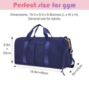 RLGPBON Gym Bag for Women and Men, Duffel Bag for Sports, Gyms and Weekend Getaway, Waterproof Dufflebag with Shoe and Wet Clothes Compartment