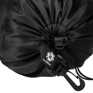 PALTERWEAR Drawstring Bag - Cinch and Ditty Pouch with Clip for Travel, Wardrobe, Outdoors - Set of 5 (Black, 10 x 15 inch)