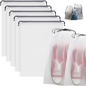 20 Pcs Travel Shoe Bags Shoe Organizer for Packing Clear Drawstring Travel Shoe Bag for Luggage