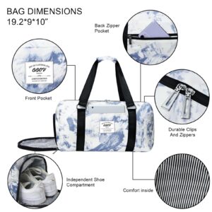 GGOV Duffle Bag for Travel Sports Gym Luggage Crossbody Tote bag with Shoe Compartment and Trolley Sleeve Carry on Duffel Bag for Women and Men Collapsible with Zipper，Multiple Pockets