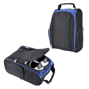 golf shoes bag for men sport bag - zippered storage bag travel shoes case carrier tote bag for sport golf tennis and other accessories (blue)