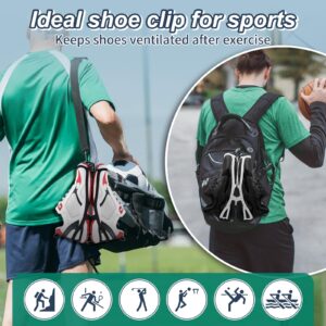 Footwear Clip for Backpack, Doormoon Shoe Clips Shoe Holster for Carrying Shoes on Bag Sport Accessories (BlackGrey, Medium)