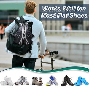 Footwear Clip for Backpack, Doormoon Shoe Clips Shoe Holster for Carrying Shoes on Bag Sport Accessories (BlackGrey, Medium)