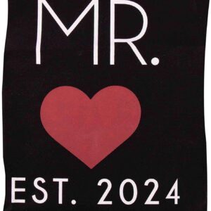 GSM Brands Mr. and Mrs. 2024 Couples Kitchen Aprons (2-Piece Set) Cute, Funny Cooking Bibs for Wedding Marriage Newlyweds