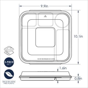 Nordic Ware Divided Tray with Lid, White