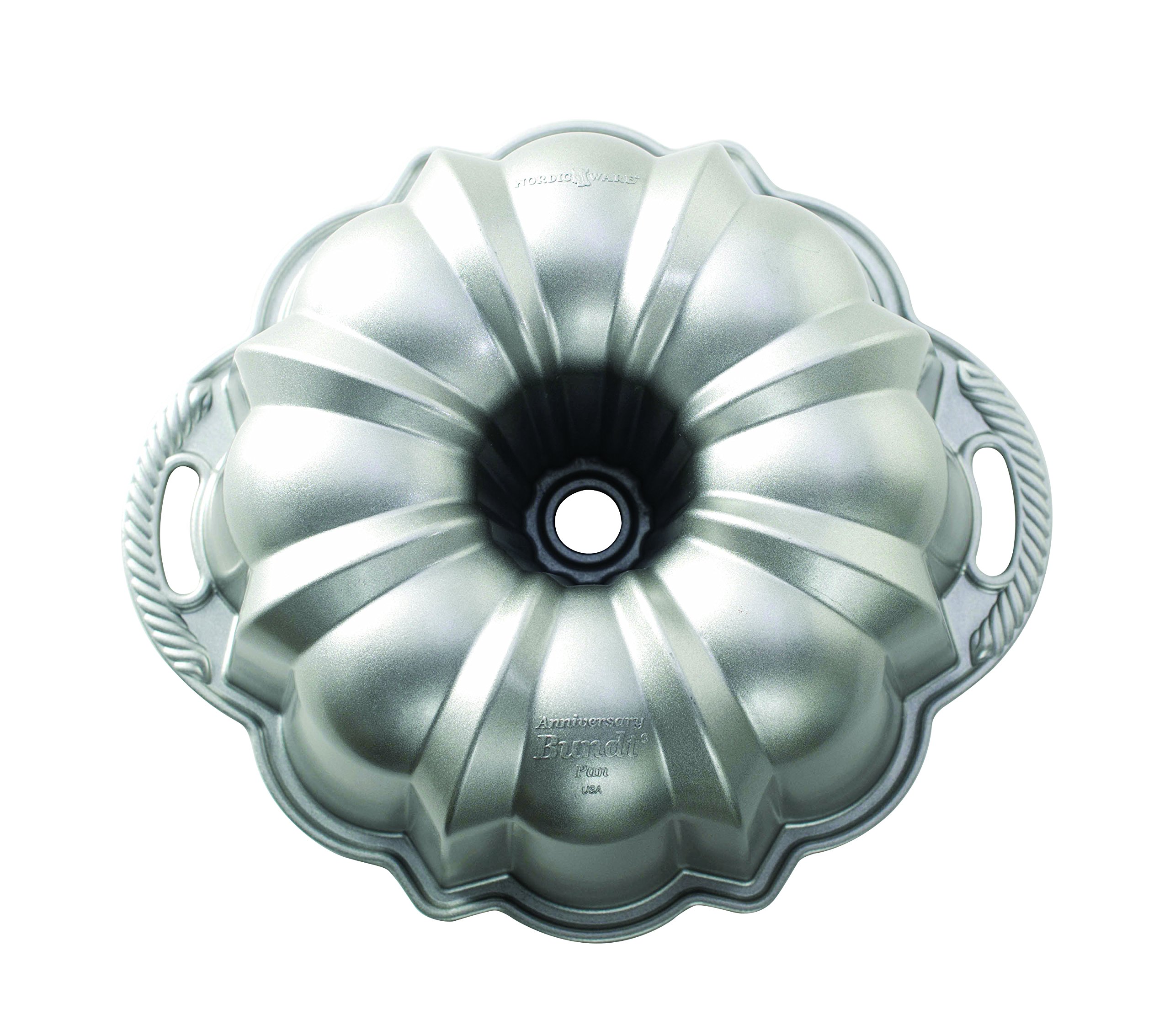 Nordic Ware Platinum Anniversary Bundt Pan and Cake Keeper Bundle