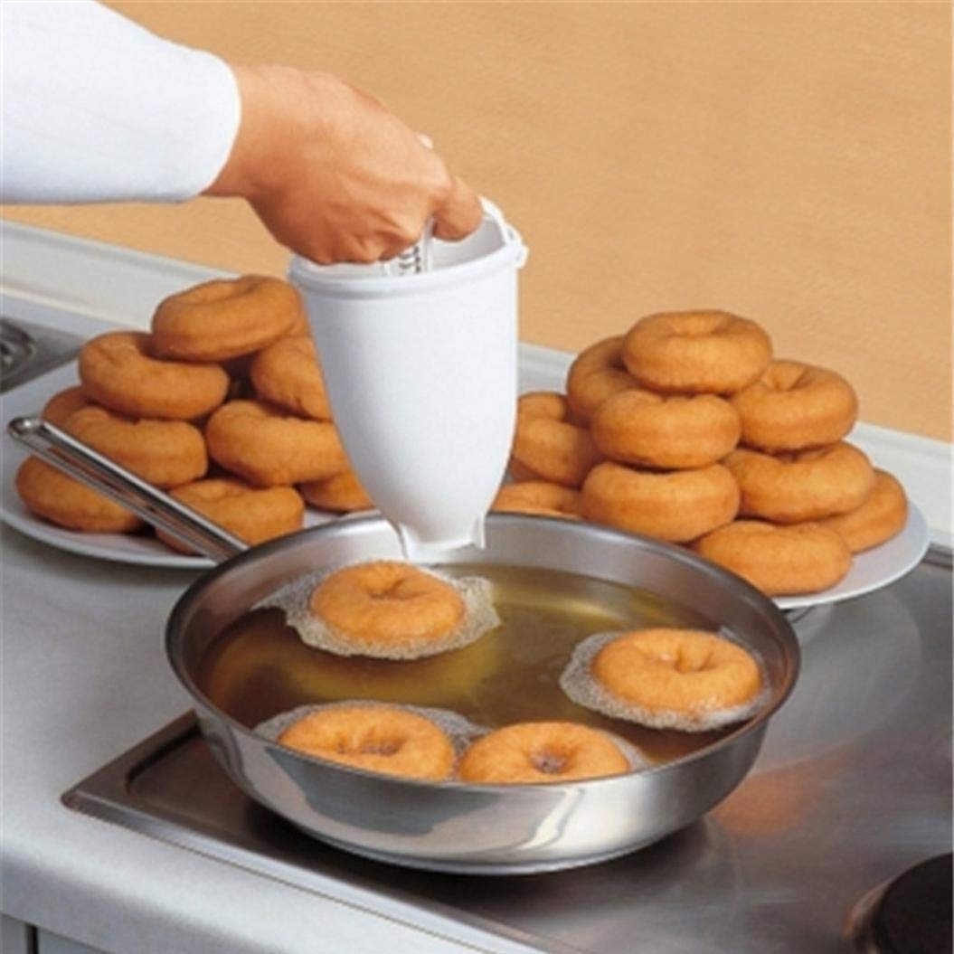 Donut Maker, Pancake & Donut Batter Dispenser Plastic Doughnut Maker Machine Mold DIY Tool Kitchen Pastry Making Bake Ware