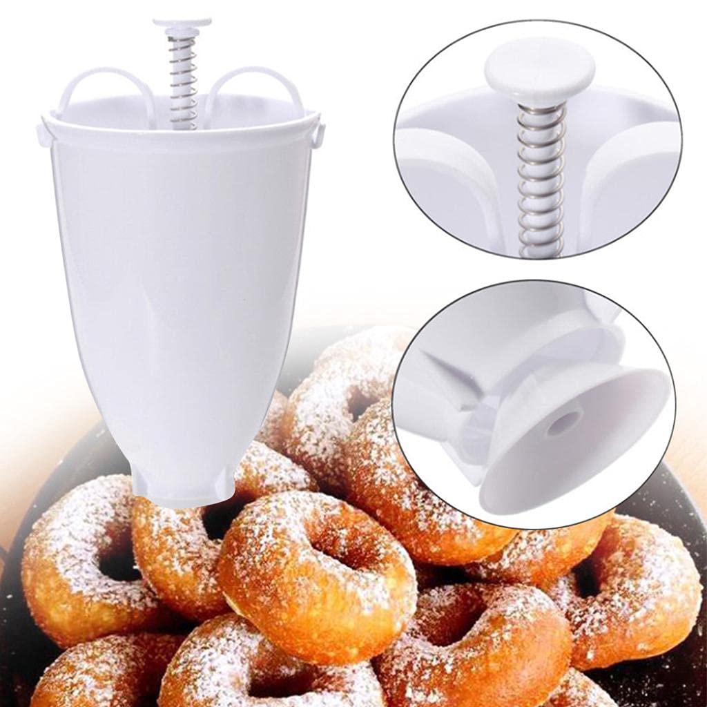 Donut Maker, Pancake & Donut Batter Dispenser Plastic Doughnut Maker Machine Mold DIY Tool Kitchen Pastry Making Bake Ware