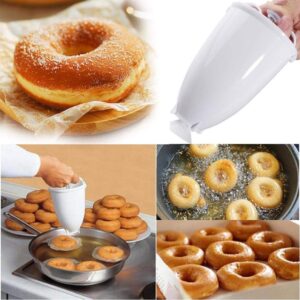 Donut Maker, Pancake & Donut Batter Dispenser Plastic Doughnut Maker Machine Mold DIY Tool Kitchen Pastry Making Bake Ware