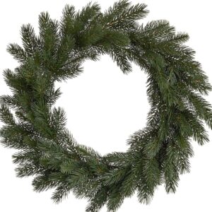 christmas wreath - 24 inch artificial wreath for front door - green pine needles wreath for indoor outdoor farmhouse home wall window festival wedding decor