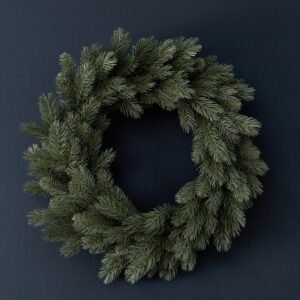 Christmas Wreath - 24 inch Artificial Wreath for Front Door - Green Pine Needles Wreath for Indoor Outdoor Farmhouse Home Wall Window Festival Wedding Decor