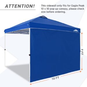 EAGLE PEAK Sunwall/Sidewall for 10x10 Straight Leg Canopy only, 1 Sidewall, Blue