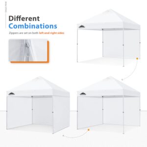 EAGLE PEAK Instant Canopy SunWall for EAGLE PEAK 10x10 Commercial Pro Instant Pop-up Canopy, 1 Pack Sidewall, Universal, White