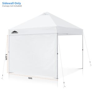 EAGLE PEAK Instant Canopy SunWall for EAGLE PEAK 10x10 Commercial Pro Instant Pop-up Canopy, 1 Pack Sidewall, Universal, White