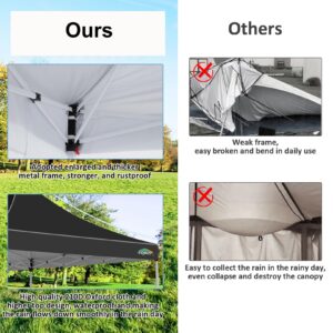 COBIZI 10x20 Pop up Canopy with 6 Removable Sidewalls, Outdoor Canopy Tents for Parties Wedding, Instant Sun Protection Shelter with Upgrade Raised Roof and Carry Bag, with Extra 4 Sandbags