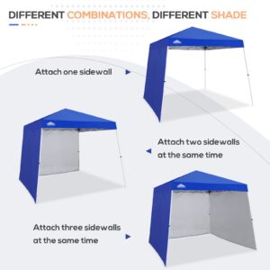 EAGLE PEAK Sunwall/Sidewall for 10x10 Slant Leg Canopy Only, 1 Sidewall, Blue