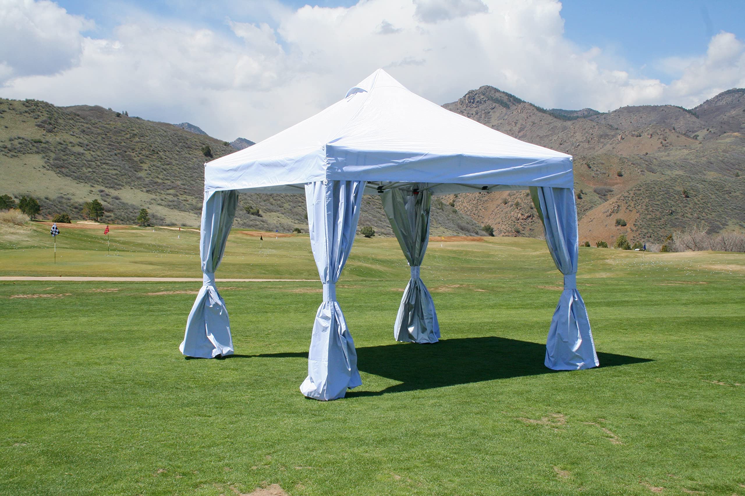 UNDERCOVER X3 10x10 Commercial Canopy Tent – Pop Up Canopy Tent with Sidewalls – Portable Outdoor Canopy Tent (White) – Wheel-Away 10x10 Commercial Canopy Tent