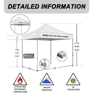 Eurmax USA Standard 10x10ft Patio Pop Up Canopy Tent for Outdoor Events Commercial Instant Canopies with Heavy Duty Roller Bag,Bonus 4 Canopy Sand Bags (Black)