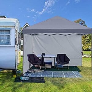 ABCCANOPY Easy Pop up Canopy Tent with 2 Sidewalls for Outdoor Sun Blocking or Rain Protection,10x10, Gray