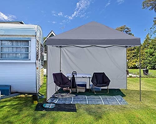 ABCCANOPY Easy Pop up Canopy Tent with 2 Sidewalls for Outdoor Sun Blocking or Rain Protection,10x10, Gray