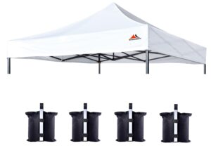 scocanopy pop up canopy replacement canopy top,canopy cover only,bonus 4 pack weight bag (10x10 white)